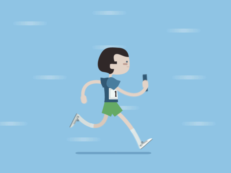 Runner animation athlete character motion graphics race rigging runner