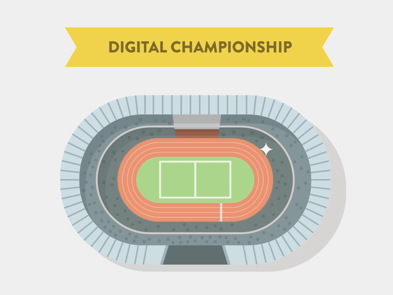 Stadium 2d animation championship digital marathon motion graphics race stadium