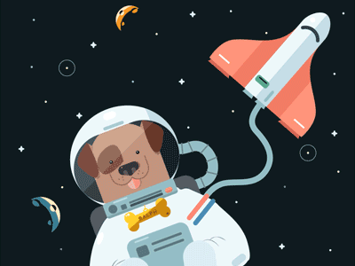 Who let the dog out? dog exploration pet planet ralph shuttle space spaceship spacesuit stars