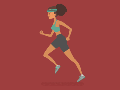 Running 2d animation duik gif girl health jogging loop motion run cycle running