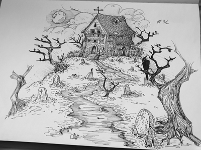 Inktober Day 31 doodle halloween inktober inktober2017 line drawing scary sketch sketchbook spooky traditional drawing
