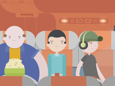 Flying 2d animation animate animator annoying flying motion graphic design motion graphic designer noise passenger plane