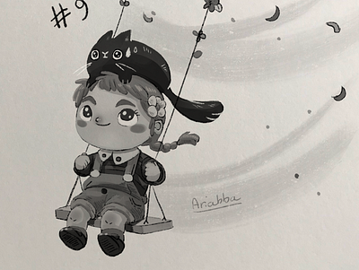 Inktober day 9 - Swing character character design concept art day9 draw drawing illustration inktober sketch sketchbook swing