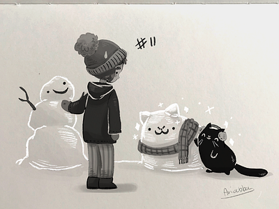 inktober 11 - snow