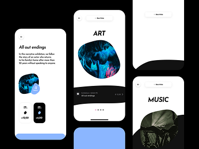 Art App Design (Where 2 go?) app art blobs cinema clean clean design design film forms interface localization map minimal mobile museum photo product design theater ui ux