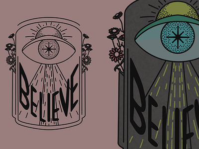 Eye believe design illustration