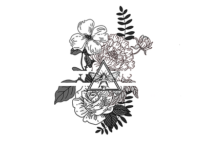 Flowers design floral illustration tattoo