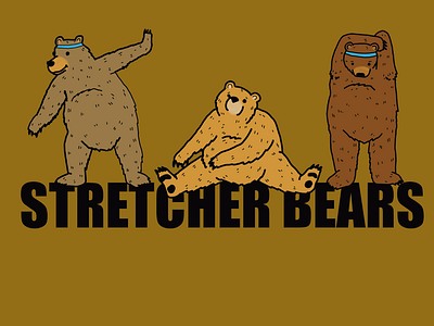 Stretcher bears cartoon character design design illustration navy pun