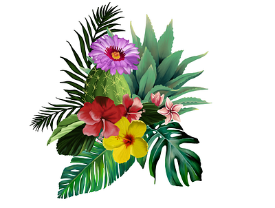Tropical Arrangement cartoon design digital art illustration tropical