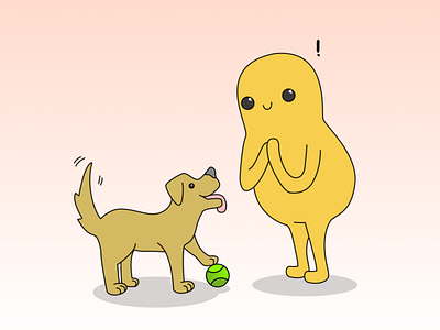 Yer jus like mee cartoon character design cute design dog illustration vector