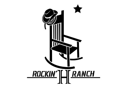 Rockin H Ranch branding design illustration logo vector
