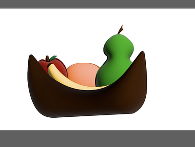 3-D Fruit Bowl 3d design fruit fruit bowl illustration