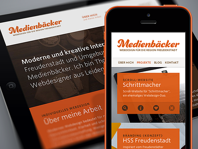 Responsive "Medienbäcker" agency baker mobile personal responsive web webdesign website