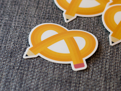 Pretzel pen sticker