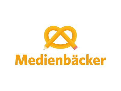 Medienbäcker Branding baker branding illustration logo pen pretzel