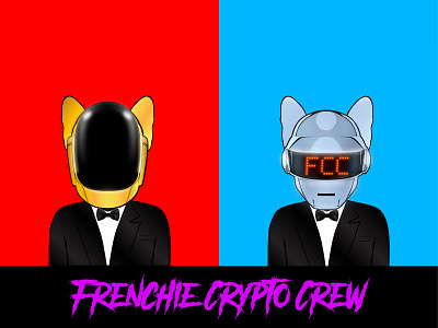 Frenchie Crypto Crew NFT ai app branding businesslogo design illustration logo nft nftart nftgallery ui ux vector