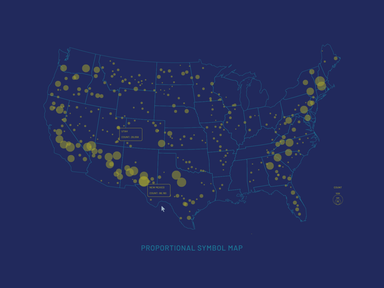 Animated Proportional Symbol Map | 49 Days of Charts after effects analytics animated animation chart data data visualisation gif graph minimal motion motion design motion graphics proportional symbol map spatial symbol map visualization