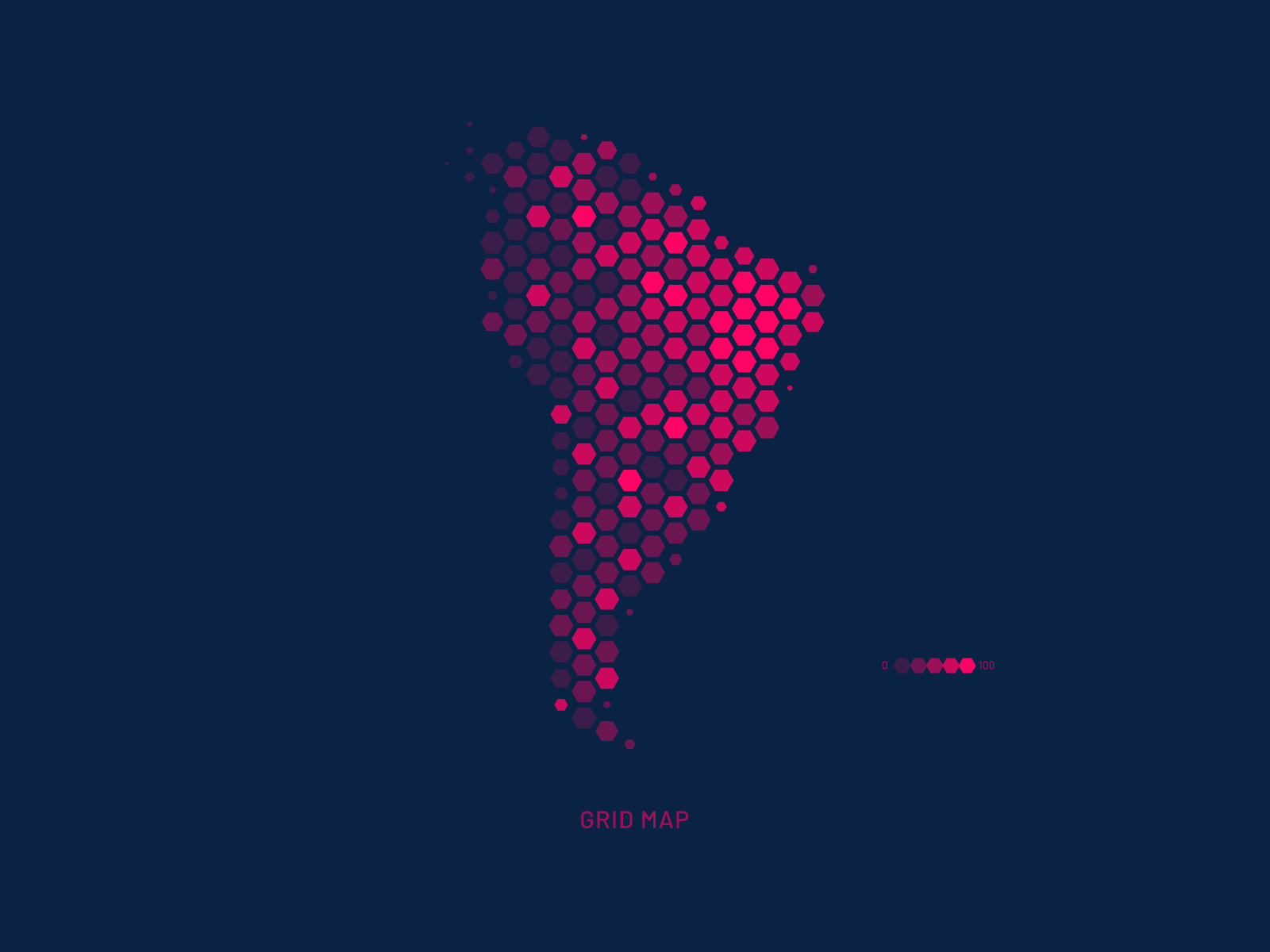Animated Grid Map | 49 Days of Charts after effects analytics animated animation bin map cartogram chart data data visualisation gif graph grid map hexagon bin map minimal motion motion design motion graphics spatial visualization