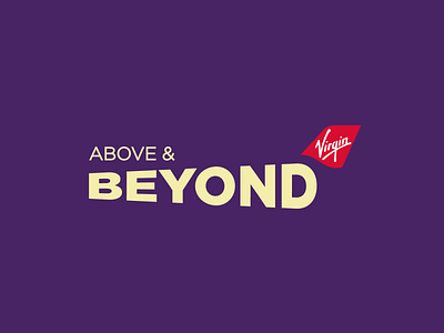 Virgin Atlantic - Above & Beyond art beyond brand branding creative design dribbble icon identity illustration illustrator lettermark logo mark symbol type typography ui vector