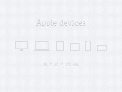 Äpple devices devices freebie glyphs icons laptop monitor png psd shapes smartphone tablet