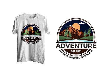 design logo adventure and tshirt retro