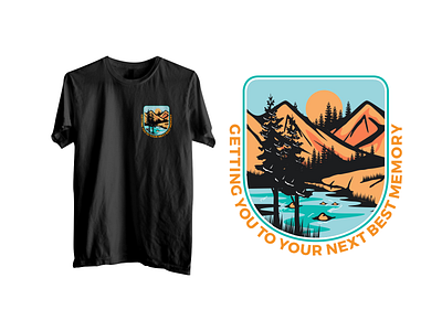 adventure design tshirt and logo expedition vector