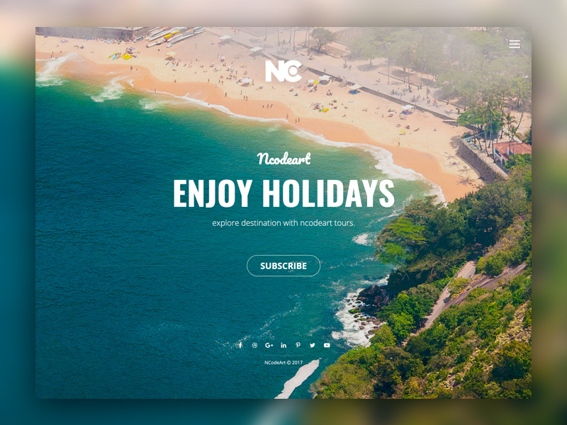 Travel Web template coming soon travel web layout minimal site web design ui ui design creative ncodeart nc