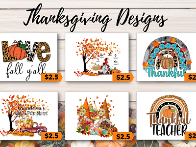 Thanksgiving Sublimation Designs! autumn designondemands fall png sublimation thanksgiving