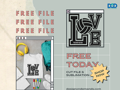 New Free Craft: Love Volleyball