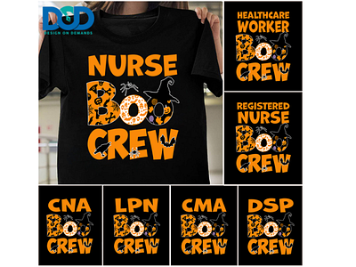 BOO CREW DESIGNS boo crew cma cna designondemands dsp halloween lnp nurse