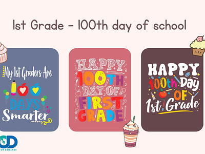 💜My 1st Grade Are 100 Days Smarter - Happy 100th day of school 100th day of school 1st grade design designondemands dod first grade png sublimation