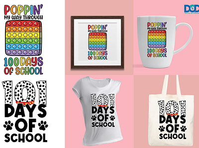 ❌Poppin' YOUR way Through 101 Days Of School With your pet - dog 100th day of school design designondemands dod png sublimation