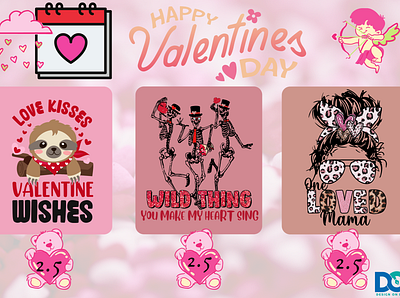 💜Love Kisses Valentine Wishes 💚 design designondemands dod png sublimation valentines day