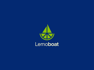 Lemon boat Logo aquatic boat branding fruit fruit logo lemon lemonade logo logo design logo mark logo type logotype marine minimal nft popular logo sailboat sailing ship vessel