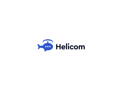 Helicom air logo brand logo branding branding identity chat chatting creative creative logo design flat graphic design helicopter icon illustration logo logo design logotype message minimalist talk