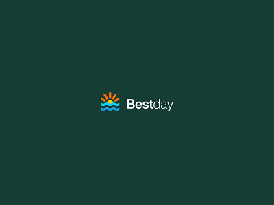 Best Day beach brand branding logo mark ocean sand sea simple spring summer sun sunset surf symbol tropical vacation water wave