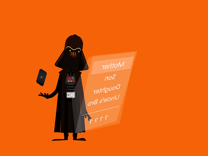 Kvisko: Darth Trollious calling Luke animation case study illustraton kvisko