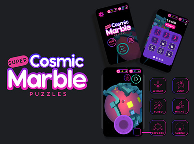 Cosmic Marble branding design graphic design logo ui ux