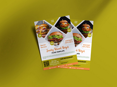 Burger Restaurant Discount Poster branding business corporate food graphic design instagramtemplate urban