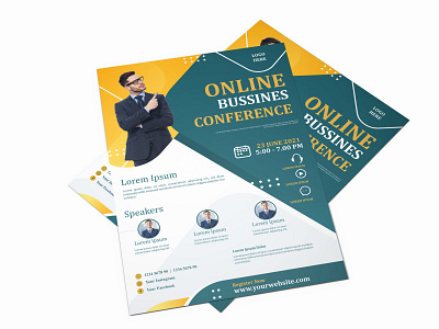 Elegant Online Business Conference Flyer branding business corporate design flyer poster urban