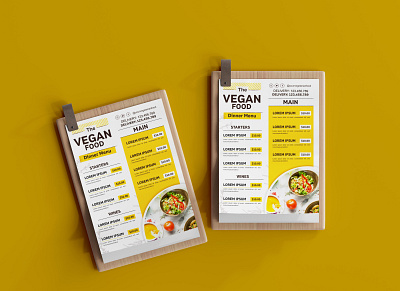 Elegant Food Menu branding business flyer food graphic design menudesign poster restaurant urban