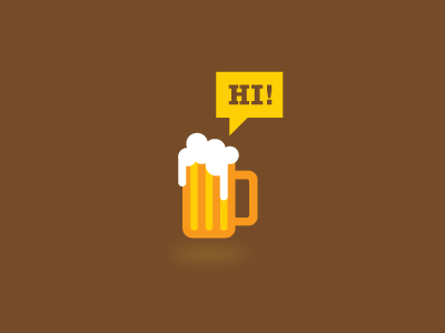 Hi! beer design icon icons illustration vector