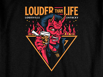 Hellfire apparel artwork bandmerch beer label bodilpunk bourbon clothing devil drawing festival illustration merchandise satan