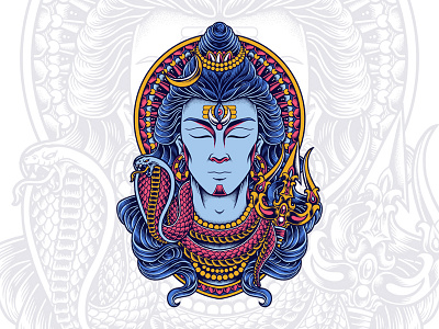 Shiva - Destroy & Transform bodilpunk drawing hindi illustration merchandise pointillism shiva snake tattoo traditional