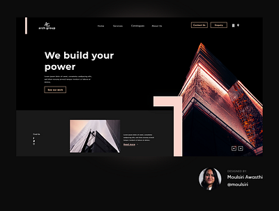 Arch Group adobexd branding design illustration imagery landingpage logo ui webdesign webdevelopment