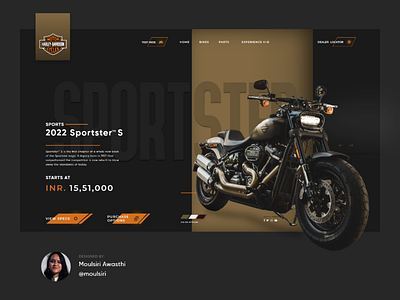 Harley Davidson adobexd branding design illustration imagery landingpage logo ui ux webdesign webdevelopment