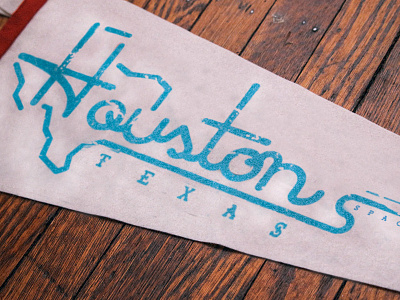 Houston Pennant banner design houston pennant texas type