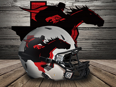 FOOTBALL! cowboy design football gloves illustration logo photoshop red texas texas tech