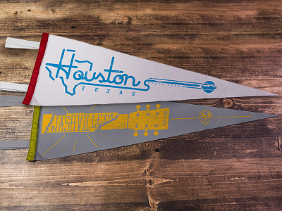 Pennants! banner design houston nashville pennant tennessee texas type