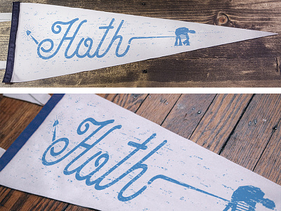 Hoth Pennant at at banner design pennant star wars type typography